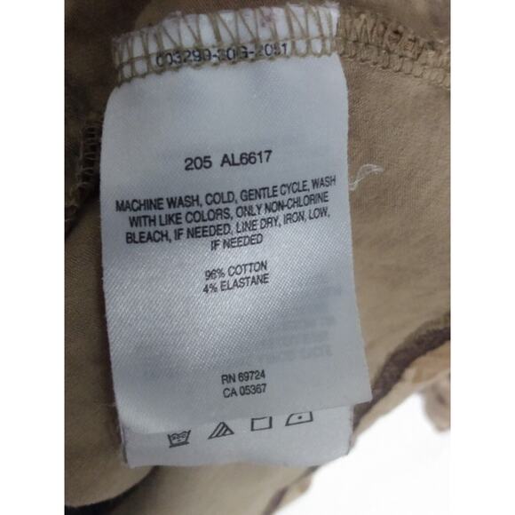 Columbia Brown Floral 3/4 Sleeve Top Crew Neck Size‎ Large - Picture 6 of 6